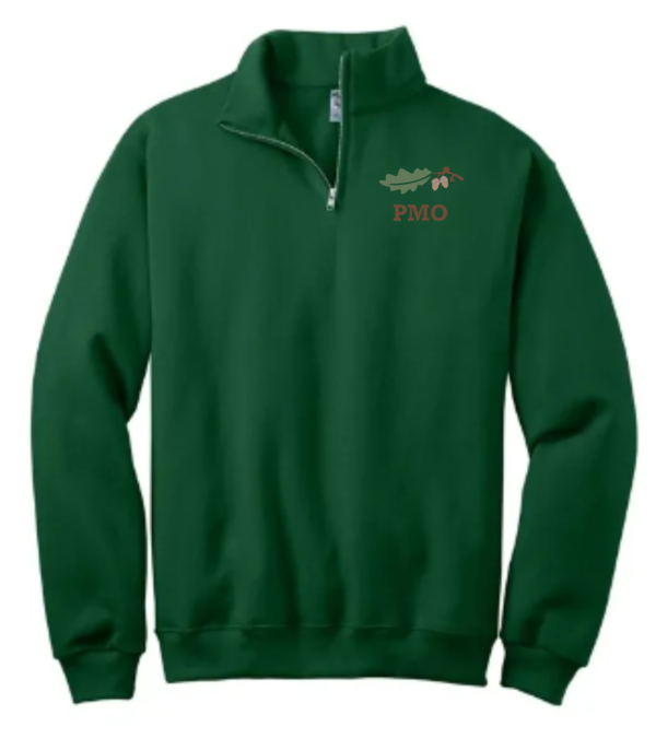 A green sweatshirt with the word " fargo " embroidered on it.