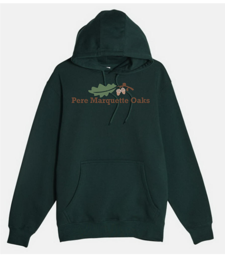 Full Front Embroidered Green Hoodie