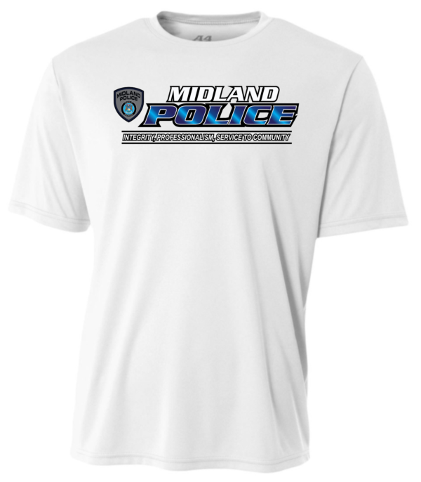 Midland Police Logo with wording Performance Short Sleeve T-shirt (Printed) - More Colors Available