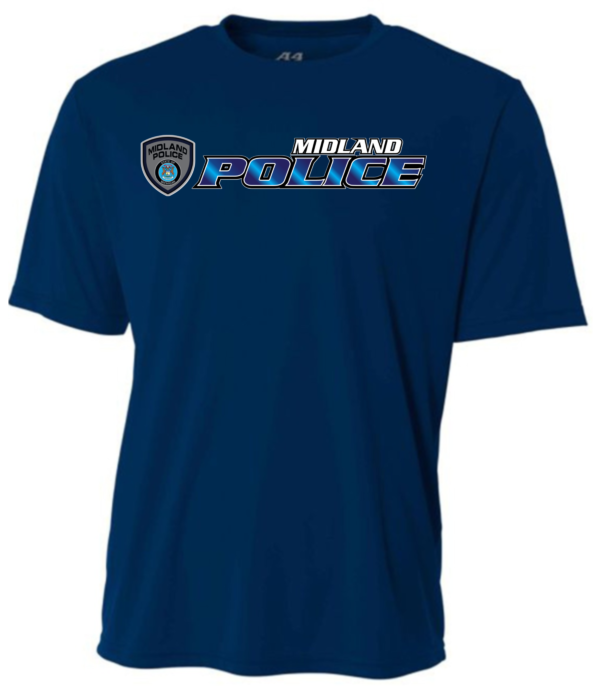 Midland Police Logo Performance Short Sleeve T-shirt (Printed) - More Colors Available