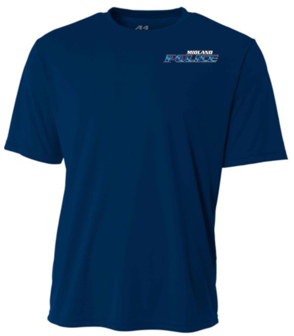 Left Chest Midland Police Performance Short Sleeve T-shirt (Printed) - More Colors Available - Image 4