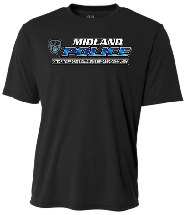 Midland Police Logo with wording Performance Short Sleeve T-shirt (Printed) - More Colors Available - Image 6