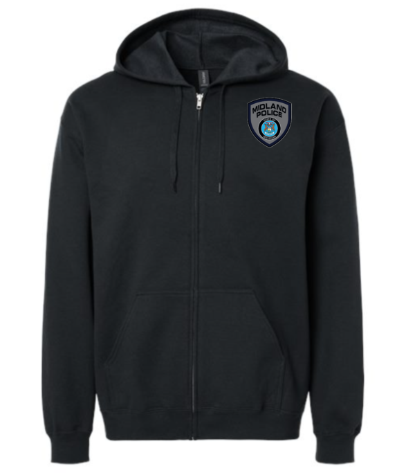 Midland Left Chest Badge Full Zip Hoodie (Printed) - More Colors Available - Image 6