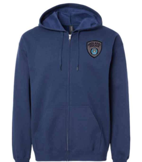 Midland Left Chest Badge Full Zip Hoodie (Embroidered) - More Colors Available