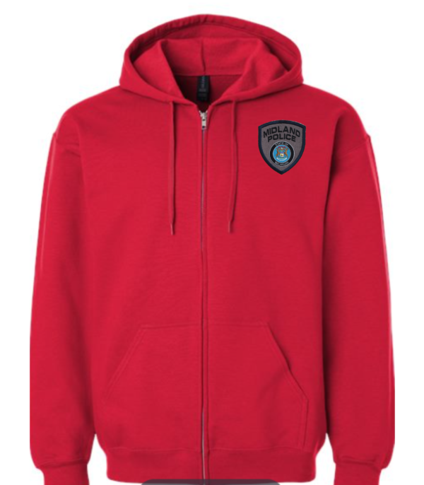 Midland Left Chest Badge Full Zip Hoodie (Embroidered) - More Colors Available - Image 2