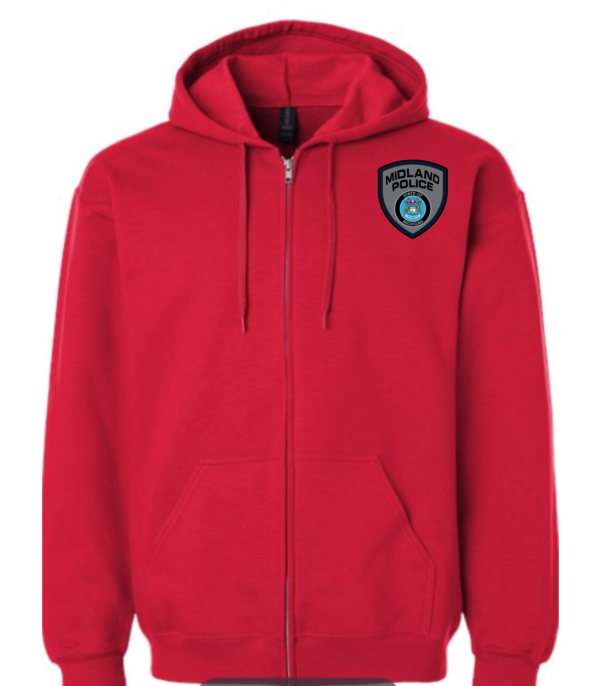 Midland Left Chest Badge Full Zip Hoodie (Printed) - More Colors Available