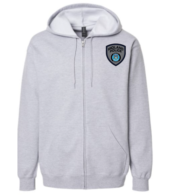 Midland Left Chest Badge Full Zip Hoodie (Printed) - More Colors Available - Image 5