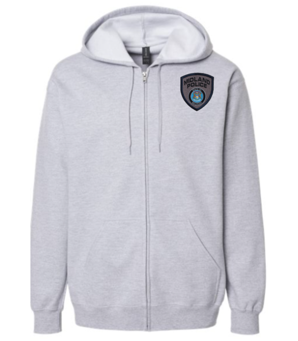 Midland Left Chest Badge Full Zip Hoodie (Embroidered) - More Colors Available - Image 5