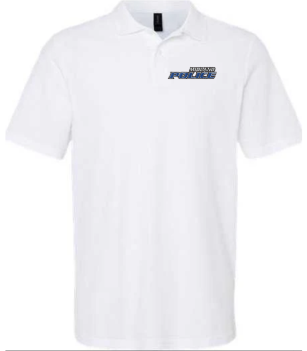 Left Chest Midland Police Cotton Polo (Embroidered) - More Colors Available - Image 3