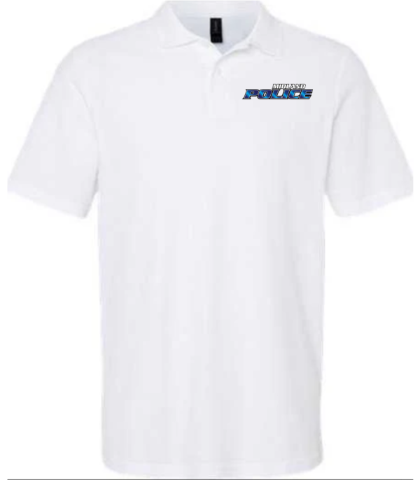 Left Chest Midland Police Cotton Polo (Printed) - More Colors Available - Image 3