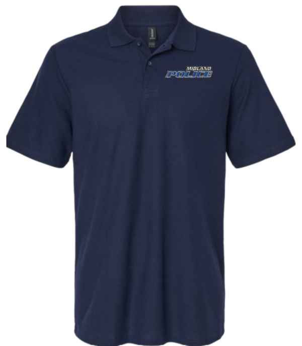 Left Chest Midland Police Cotton Polo (Embroidered) - More Colors Available - Image 4