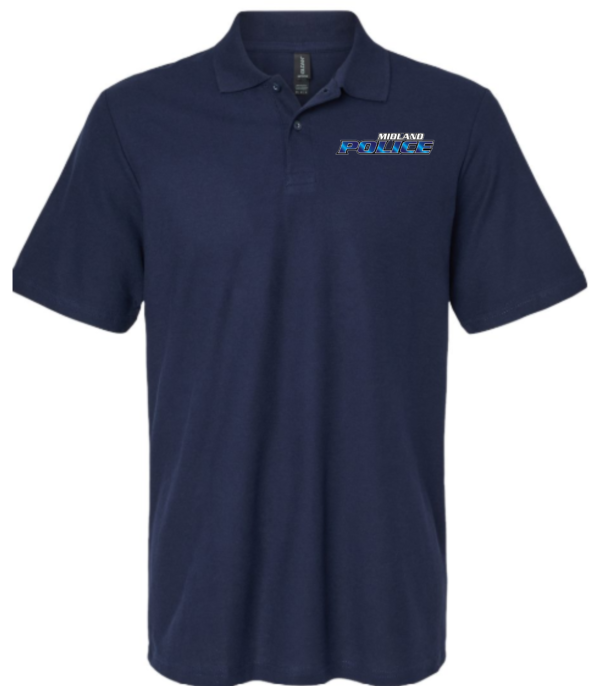 Left Chest Midland Police Cotton Polo (Printed) - More Colors Available