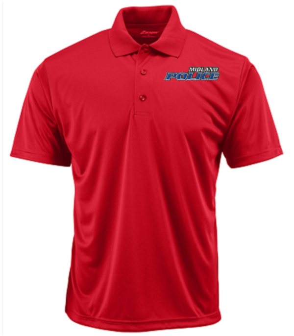 Left Chest Midland Police Performance Polo (Embroidered) - More Colors Available