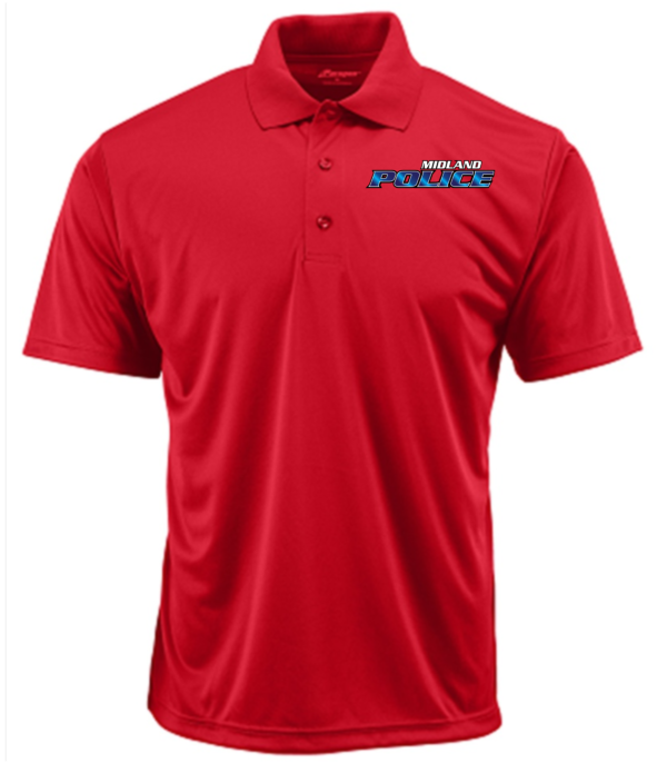 Left Chest Midland Police Performance Polo (Printed) - More Colors Available - Image 2