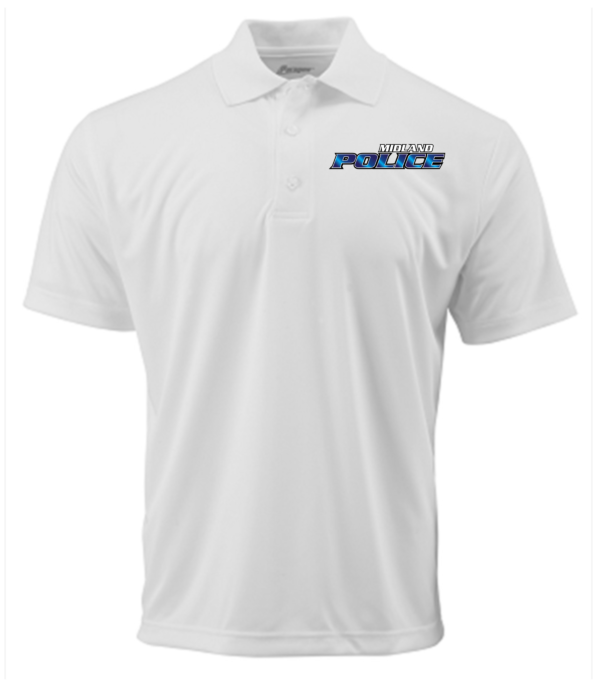 Left Chest Midland Police Performance Polo (Printed) - More Colors Available - Image 3