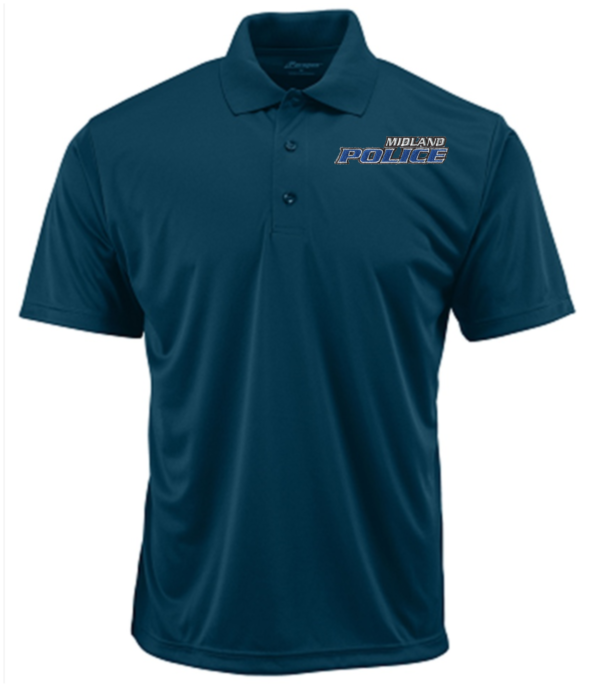 Left Chest Midland Police Performance Polo (Embroidered) - More Colors Available - Image 4