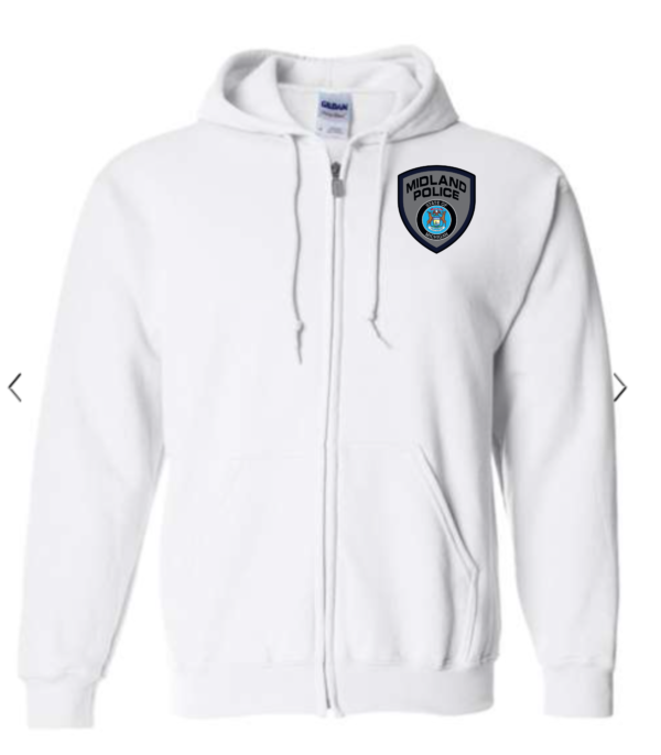 Midland Left Chest Badge Full Zip Hoodie (Printed) - More Colors Available - Image 3