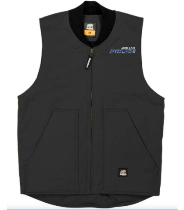 Midland Police Workman's Duck Vest (Embroidered)