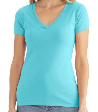 Dyer Lake - Loon Lake Design V Neck Woman's T-Shirt (Printed) - More Colors Available - Image 3